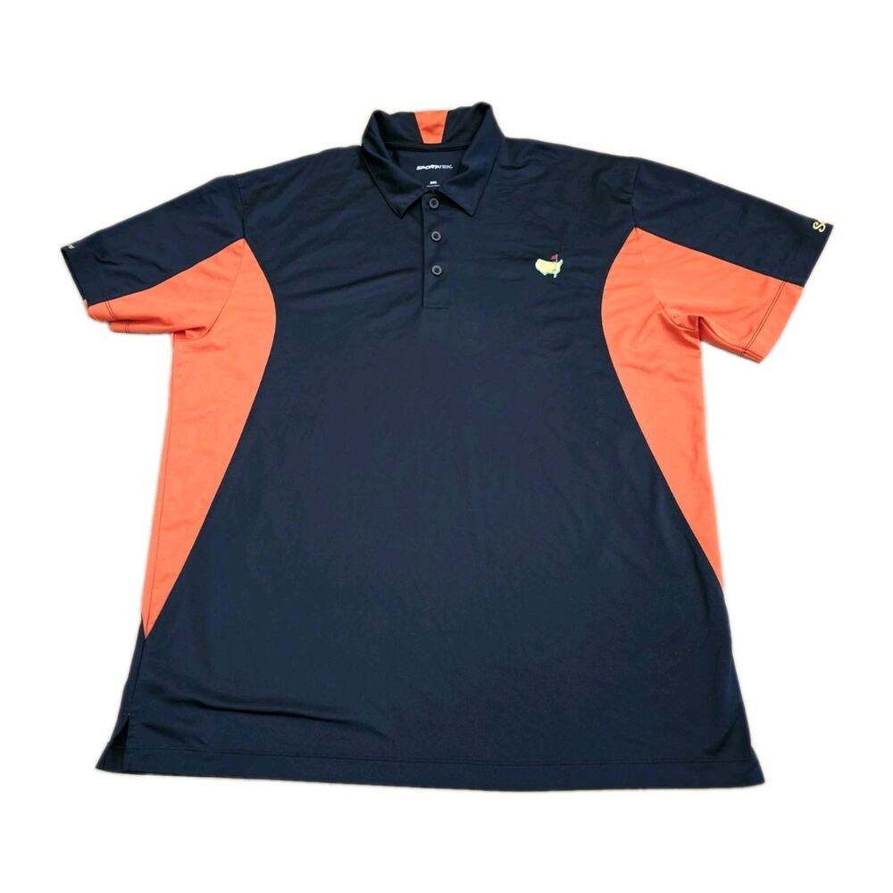 Sport-Tek Masters Logo Black/orange Golf Polo Shirt Men's 2XL